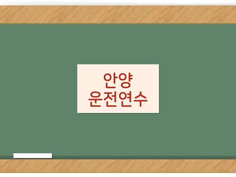 안양운전연수 후기