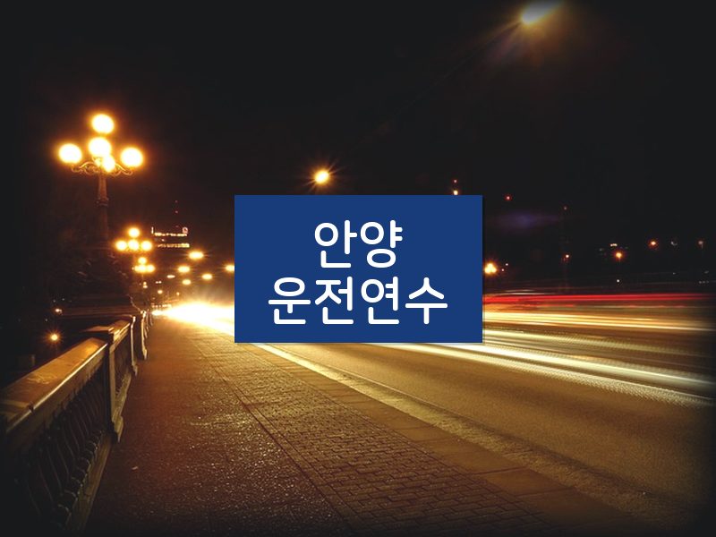 안양운전연수 후기