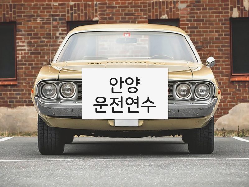 안양운전연수 후기