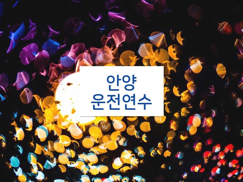 안양운전연수 후기