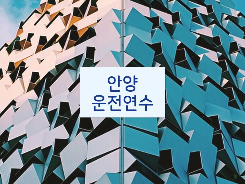 안양운전연수 후기