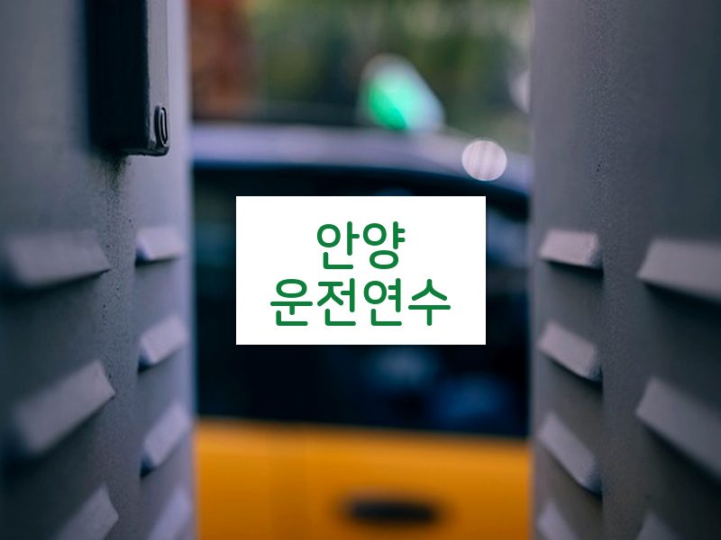 안양운전연수 후기