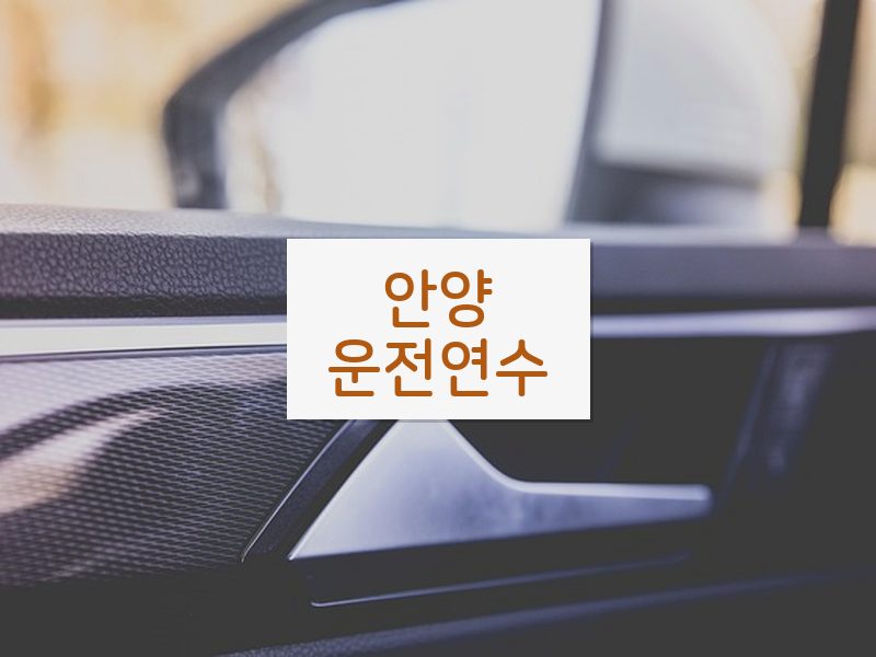 안양운전연수 후기