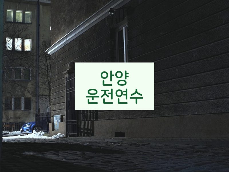 안양운전연수 후기