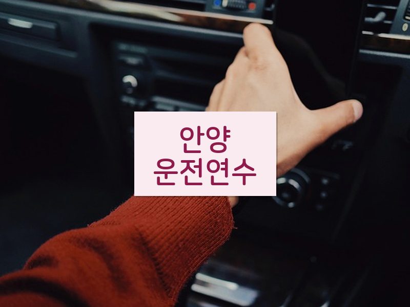 안양운전연수 후기