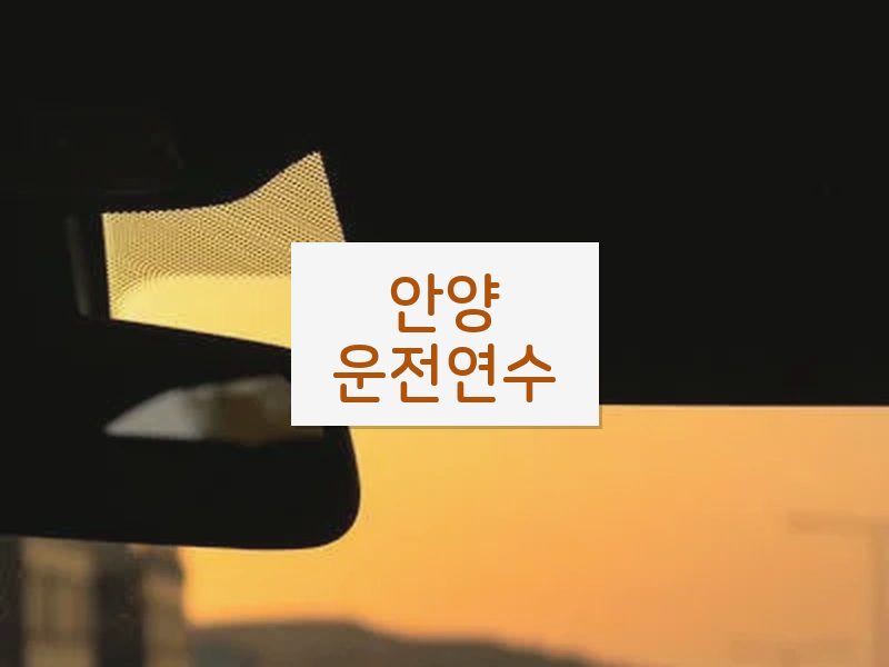 안양운전연수 후기
