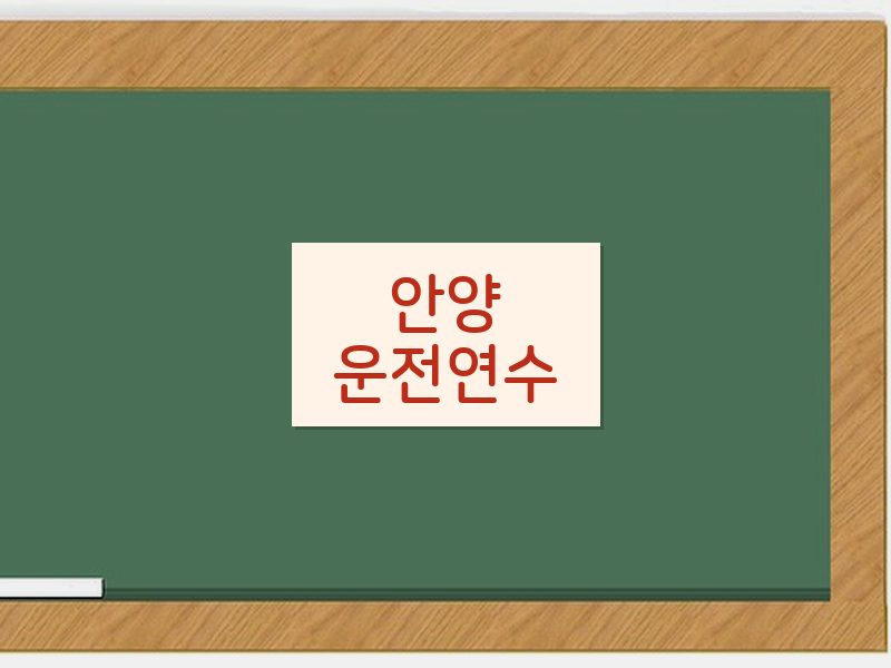 안양운전연수 후기