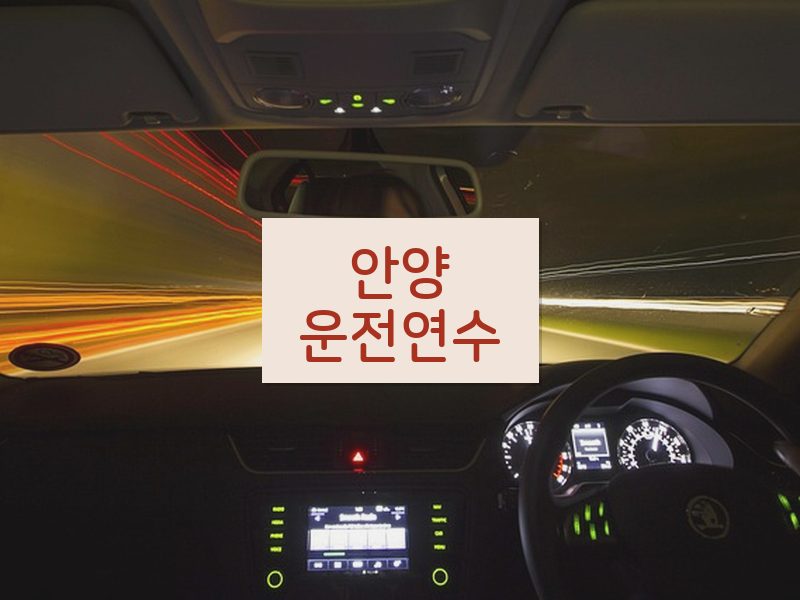 안양운전연수 후기