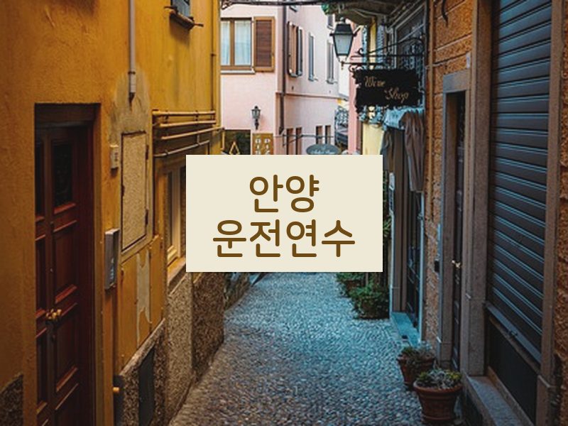 안양운전연수 후기
