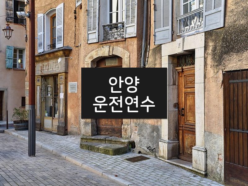 안양운전연수 후기
