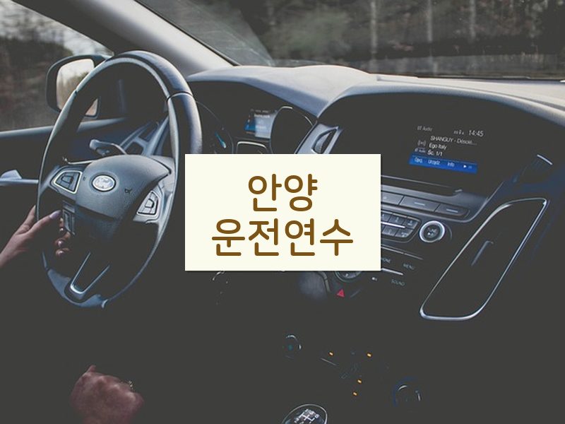 안양운전연수 후기