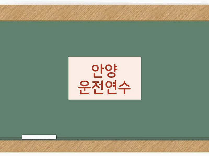 안양운전연수 후기