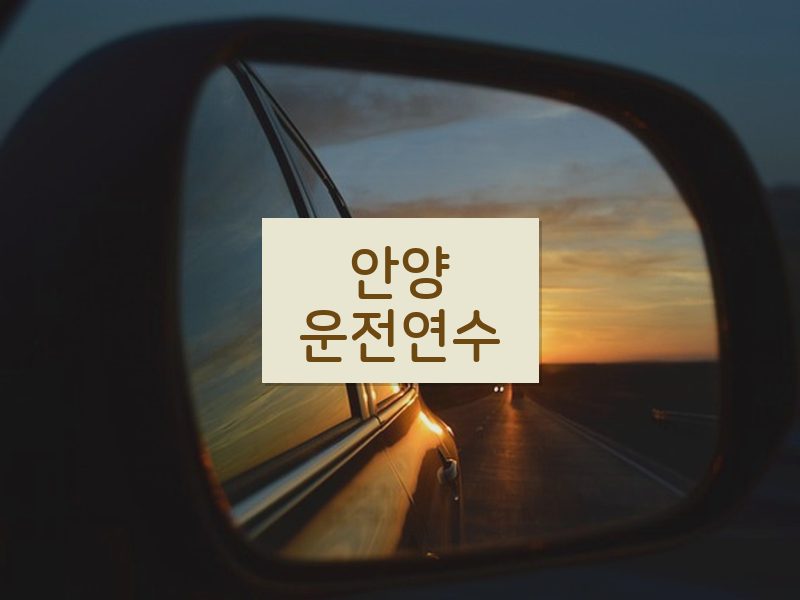 안양운전연수 후기