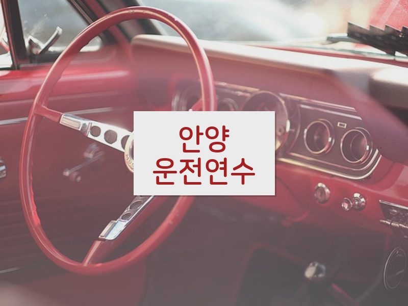 안양운전연수 후기